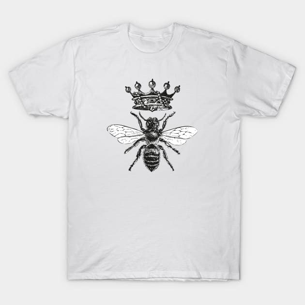 Queen Bee | Black and White T-Shirt by Eclectic At Heart